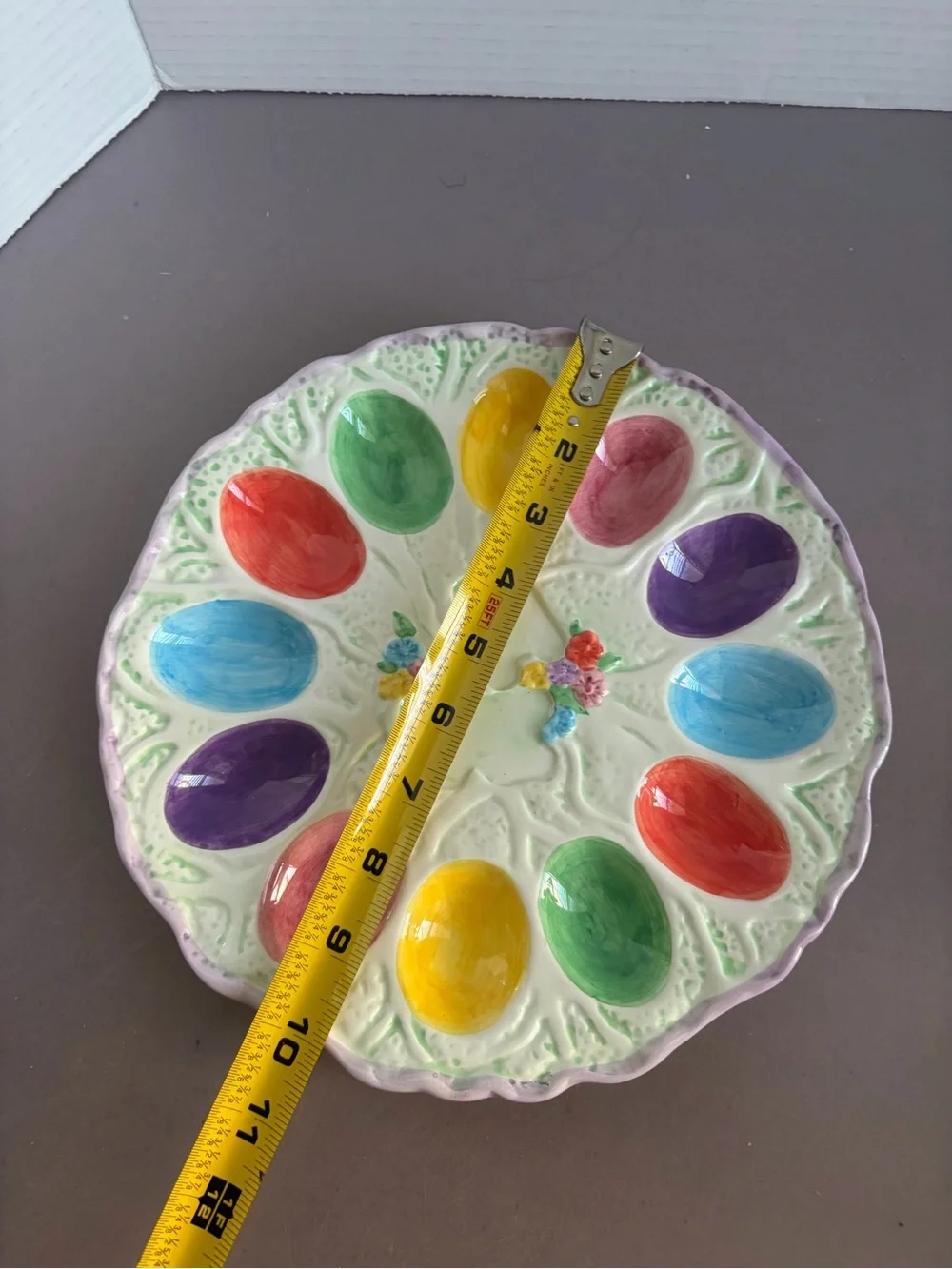 Lotus Ceramic Deviled Egg Plate